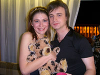 Таня с Мишкой и мишкой :)